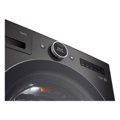 LG Electronics 5.8 cu. ft. Mega Capacity Smart Front Load Washer in Black Steel