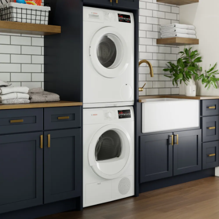 Bosch 300 Series 24-Inch 2.2 cu.ft. High-Efficiency Front Load Washer - Plugs Into Adapter