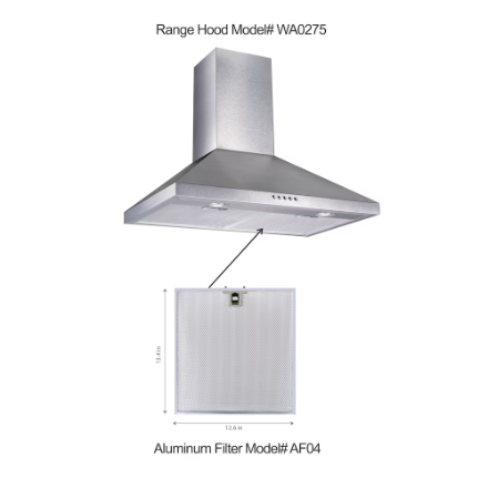 Vissani 30-inch 350CFM Convertible Pyramid Wall-Mounted Range Hood with 3-Speed Setting in Stainless Steel