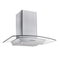 Vissani 30-inch 340CFM T-Shape Shell Only Wall-Mounted Glass Range Hood with 3-Speed Setting in Stainless Steel