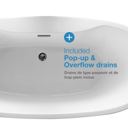 Ove Decors Riley 60-inch Freestanding Tub in White