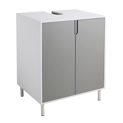 A&E Bath and Shower Bella 24-inch Vanity in Grey with White Rectangle Basin