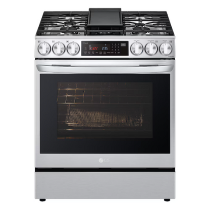 LG Electronics Slide-in Smart Gas Range with InstaView and Air Fry, ProBake Convection Oven in Smudge Resistant Stainless Steel