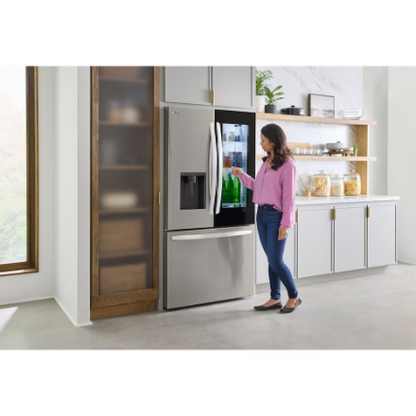 LG Electronics 36-inch W 26 cu. ft. SMART InstaView Counter-Depth MAX French Door Refrigerator in Stainless Steel - ENERGY STAR®