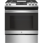 GE 30In Slide-In Gas Range in Stainless Steel