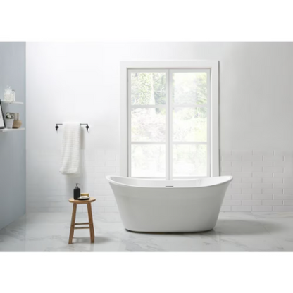 Ove Decors Riley 60-inch Freestanding Tub in White