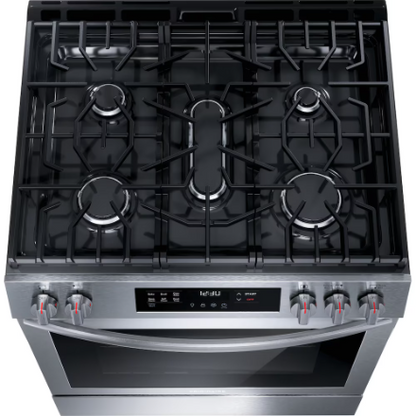 Frigidaire 30-inch Freestanding Gas Range with Convection Bake and Self-Cleaning Oven in Stainless Steel