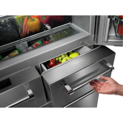 KitchenAid 36-inch W 25.8 cu. ft. Multi-Door Freestanding Refrigerator with Platinum Interior Design in Stainless Steel