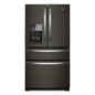 Whirlpool 36-inch W 24.5 cu.ft. French Door Refrigerator in Print Resist Black Stainless, Measured Fill