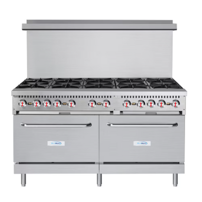 Koolmore 60 in. Commercial 10 Burner Natural Gas Range in Stainless-Steel