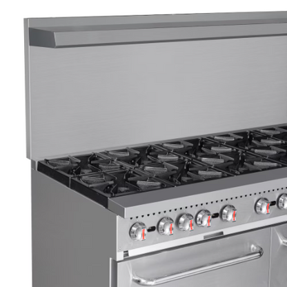 Koolmore 60 in. Commercial 10 Burner Natural Gas Range in Stainless-Steel