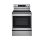 LG Electronics Smart Electric Glass-Ceramic Top Range with InstaView and Air Frier Oven in Smudge Resistant Stainless Steel