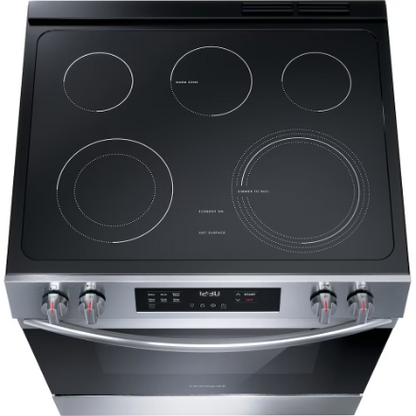 Frigidaire 30-inch Slide-In Electric Range with Even Temp Cooktop and Steam Clean in Stainless Steel