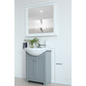 Glacier Bay Clancey 24-inch W x 19.5-inch D x 32-inch H Grey Wood Bathroom Vanity with Round Centre Single Sink Ceramic Top