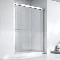 My Store 60" Sliding shower door with matte black frame
