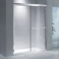My Store 60" Sliding shower door with matte black frame