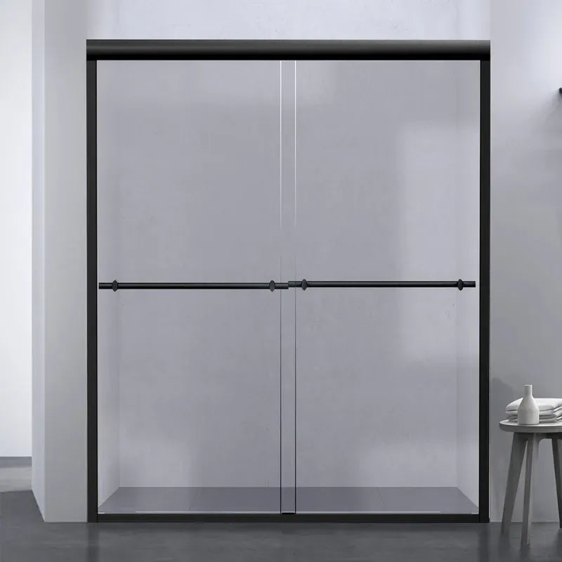 My Store 60" Sliding shower door with matte black frame