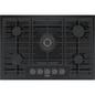 My Store Bosch 800 Series 30-Inch Gas Cooktop in black stainless steel with 5 burners