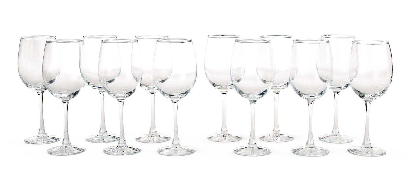 My Store CANVAS Lead-Free Stemmed Wine Glass Set, 450-ml, 12-pk