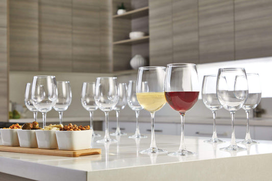 My Store CANVAS Lead-Free Stemmed Wine Glass Set, 450-ml, 12-pk