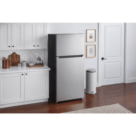 My Store Capacity (cu. ft.) 18 Depth Including Door (In.) 30.9 Height to Top of Door Hinge (In.) 66.6 Counter or Standard Depth Standard Depth Refrigerator Width (in.) 29.5 Vissani 18 Cu. Ft. Top Freezer Refrigerator in Stainless Steel Look - ENERGY STAR®