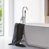 My Store Chrome curved square freestanding bath faucet