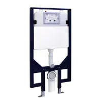 My Store Dual-flush matte black wall toilet with black control plate PARETO