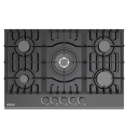 My Store Empava Built-In 30-inch Gas Stove Cooktop with 5 Italy SABAF Burners in Black Tempered Glass