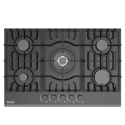 My Store Empava Built-In 30-inch Gas Stove Cooktop with 5 Italy SABAF Burners in Black Tempered Glass