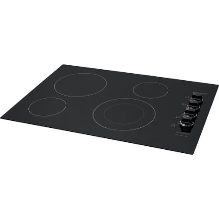 My Store Frigidaire 30-inch Radiant Electric Cooktop in Black with 4 Elements including Quick Boil