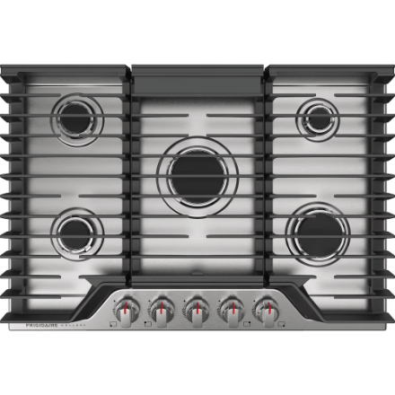 My Store Frigidaire Gallery 30-inch Gas Cooktop in Stainless Steel with 5 Burners including Quick Boil