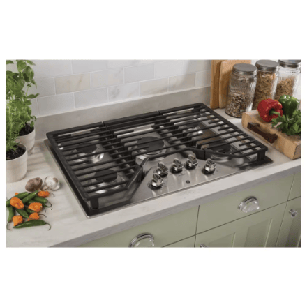 My Store GE 30-inch W Gas Cooktop with 5 Burners Including Power Burners in Stainless
