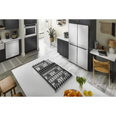 My Store KitchenAid 36-inch Downdraft Gas Cooktop with 5 Burners in Stainless Steel