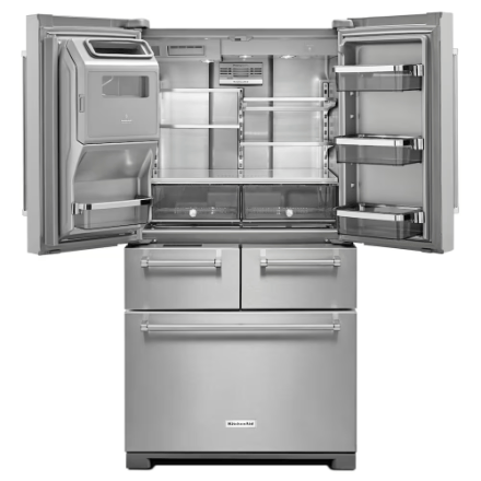 My Store KitchenAid 36-inch W 25.8 cu. ft. Multi-Door Freestanding Refrigerator with Platinum Interior Design in Stainless Steel