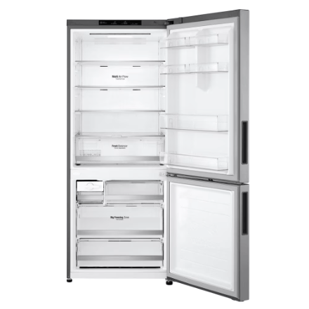 My Store LG Electronics 28-inch W 15 cu. ft. Counter Depth Bottom Freezer with Door Cooling+ in Platinum Silver, Counter Depth - ENERGY STAR®