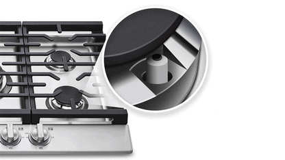 My Store LG Electronics 30-inch Gas Cast Iron Cooktop with 5 Burners including 20K BTU Burner in Stainless Steel
