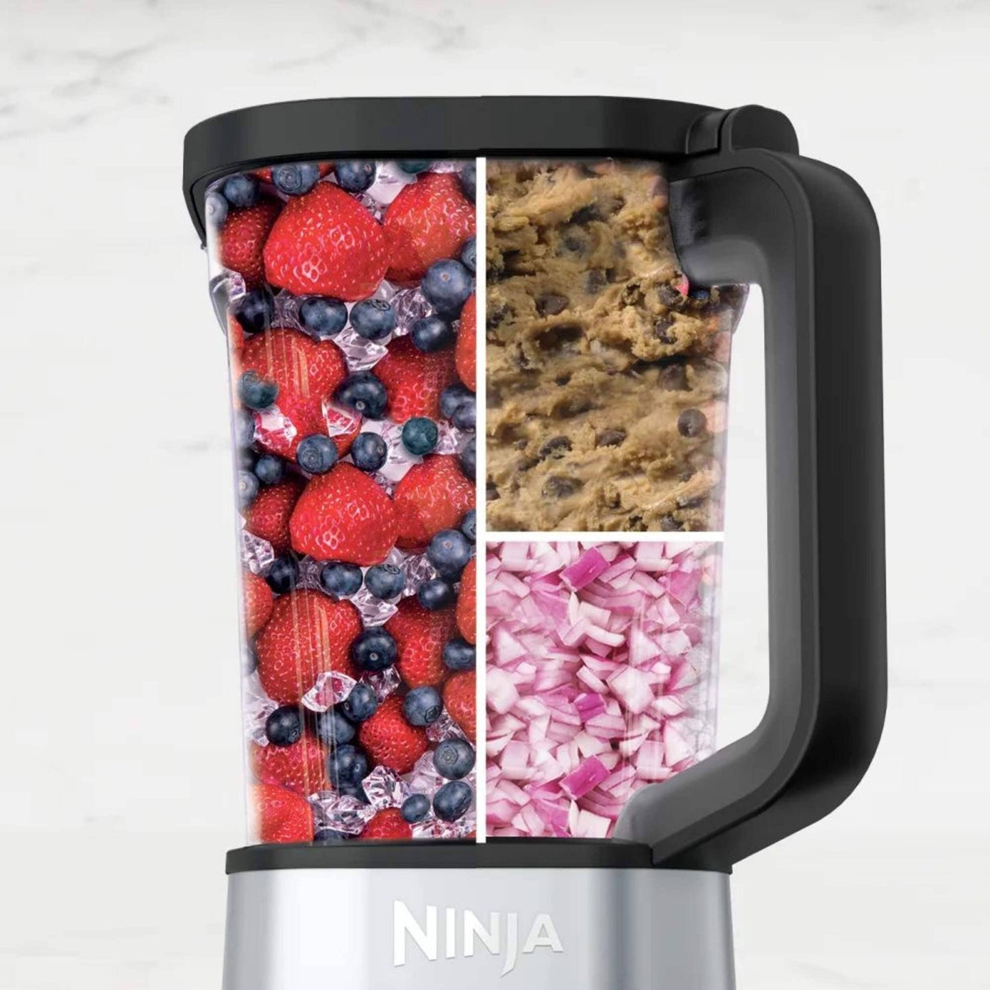 My Store Ninja® Foodi™ Power Blender & Processor System w/ Smoothie Bowl Maker & Nutrient Extractor, Silver, 1400W