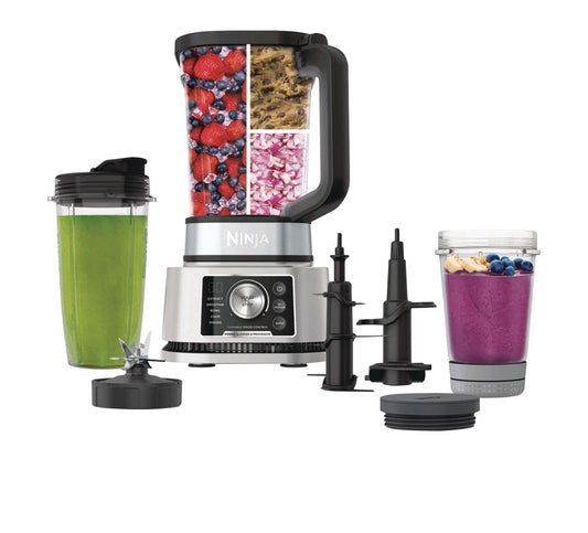 My Store Ninja® Foodi™ Power Blender & Processor System w/ Smoothie Bowl Maker & Nutrient Extractor, Silver, 1400W