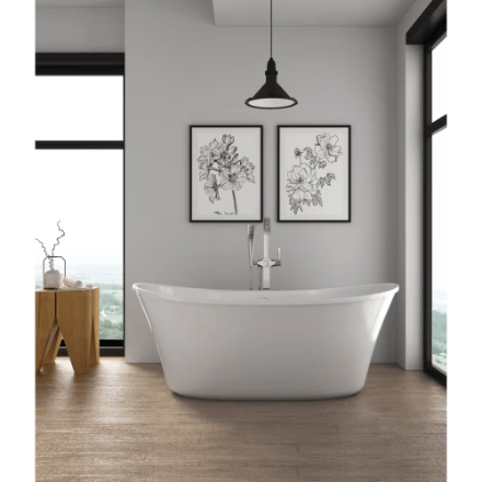 My Store Ove Decors Riley 60-inch Freestanding Tub in White