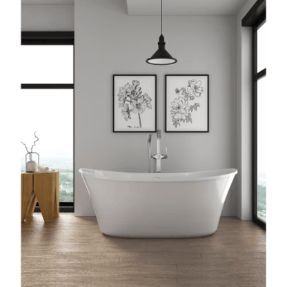 My Store Ove Decors Riley 60-inch Freestanding Tub in White