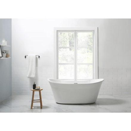 My Store Ove Decors Riley 60-inch Freestanding Tub in White
