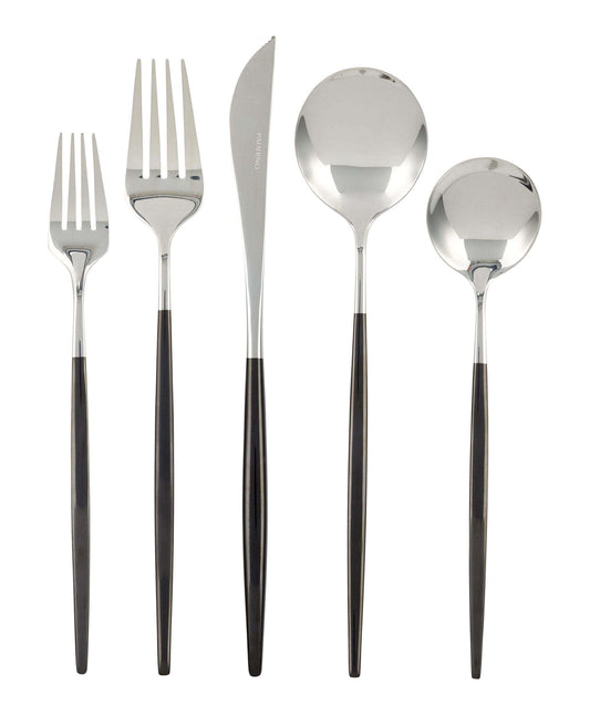 My Store PADERNO Eldon Two-Tone Stainless Steel Flatware Set, Serves 4, 20-pc