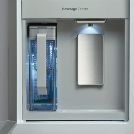 My Store Samsung BESPOKE 36-inch W 23 Cu.Ft. 4-Door Flex Refrigerator with AI Family Hub and AI Vision Inside in Stainless - ENERGY STAR®