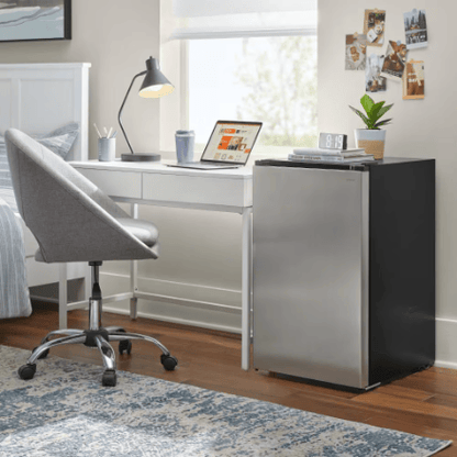 My Store Vissani 4.3 cu. ft. Stainless Steel Mini Refrigerator with 2 Adjustable Glass Shelves - ENERGY STAR®