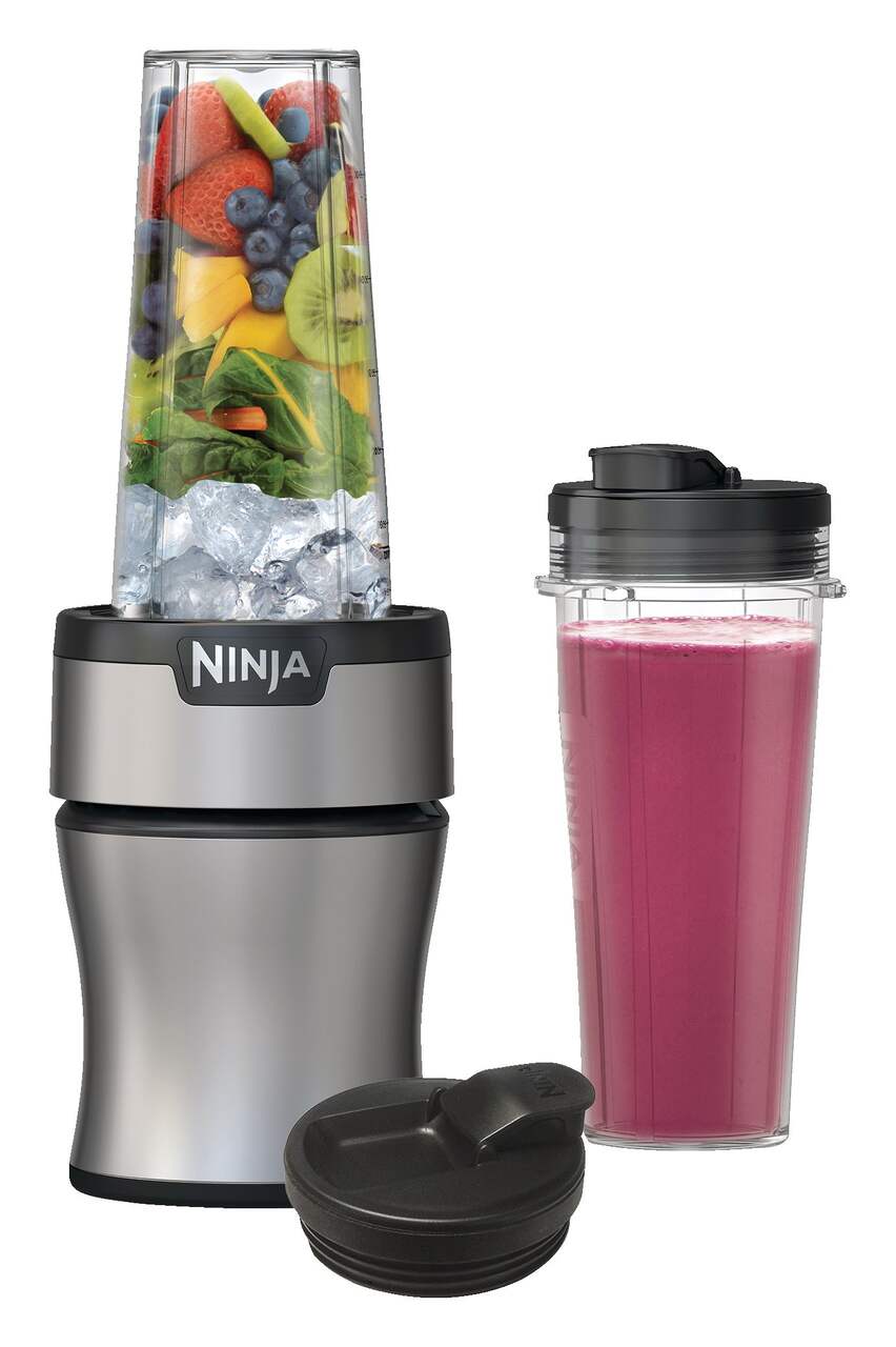 Ninja® Nutri Personal Blender with 2 Travel Jars, Silver, 591mL