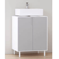 The Home Delight A&E Bath and Shower Bella 24-inch Vanity in Grey with White Rectangle Basin
