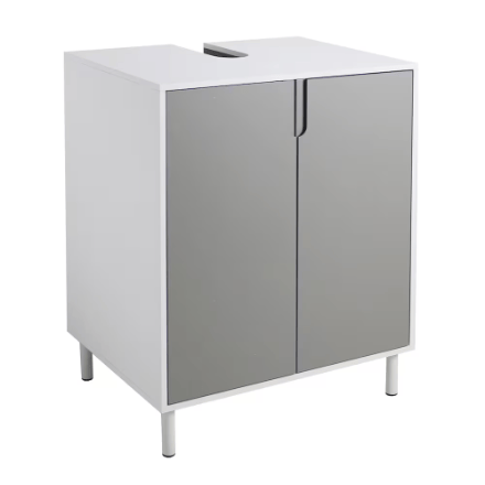 The Home Delight A&E Bath and Shower Bella 24-inch Vanity in Grey with White Rectangle Basin