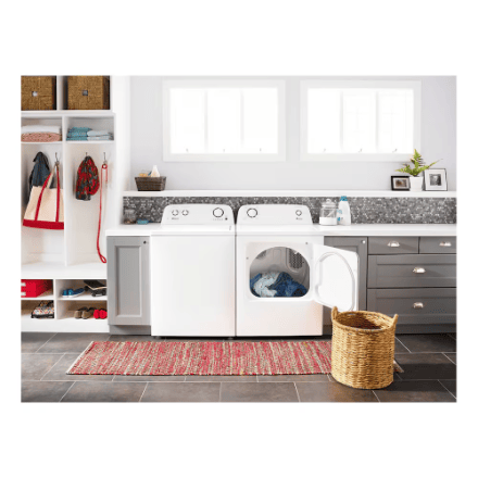 The Home Delight Amana 3.5 cu. ft. Top-Load Washer with Dual Action Agitator in White