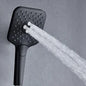 The Home Delight Black shower rail with square hand shower