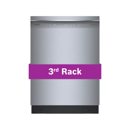 The Home Delight Bosch 300 Series 24-Inch Smart Built-In Dishwasher with Home Connect, Third Rack